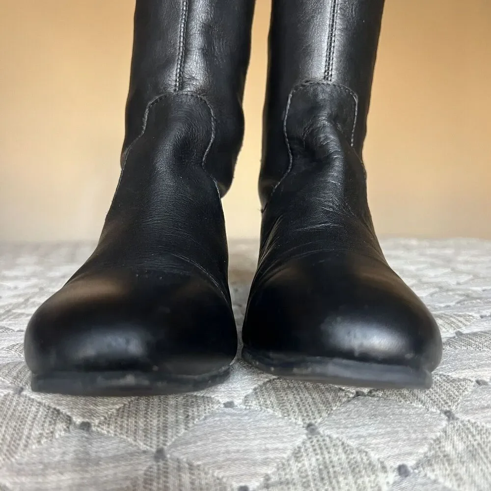 Louise et Cie Andora Black Leather Over the Knee Riding Boot Stretch Panel 5‎ M